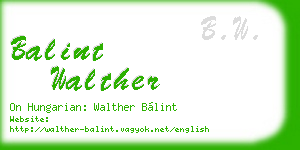 balint walther business card