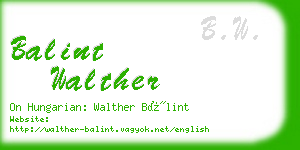 balint walther business card